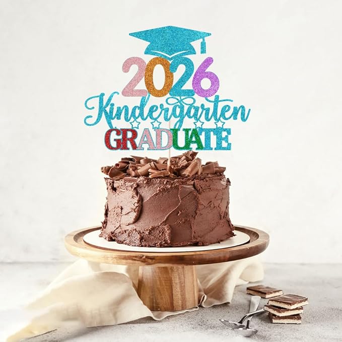 Kindergarten Grad Cake Topper,2026 Graduation Cake Topper,Peace Out Kindergarten Next Stop 1st Grade cake Decorations,2026Kindergarten Graduation Party Decorations Supplies