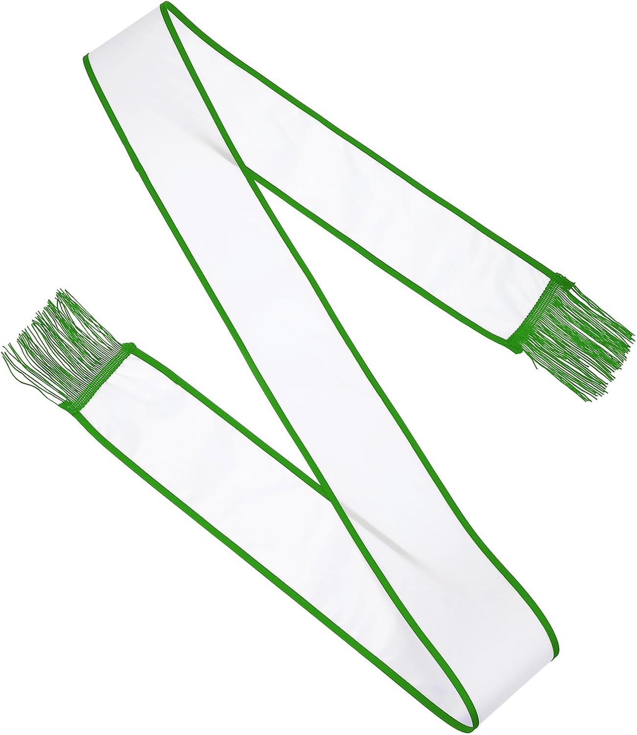 PATIKIL Blank Sash with Tassels, 1 Pcs Plain Birthday Sash Bachelorette Party Beauty Queen Sash for Women Bridesmaid Sash Mother to Be Sash for Homecoming Wedding Party, Green