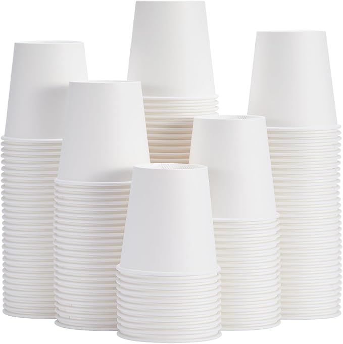 Lamosi 5 oz White Paper Cups 300 Pack, Small Paper Cups, 5 oz Disposable Bathroom Cup for Mouthwash, Parties, Picnics and Barbecues
