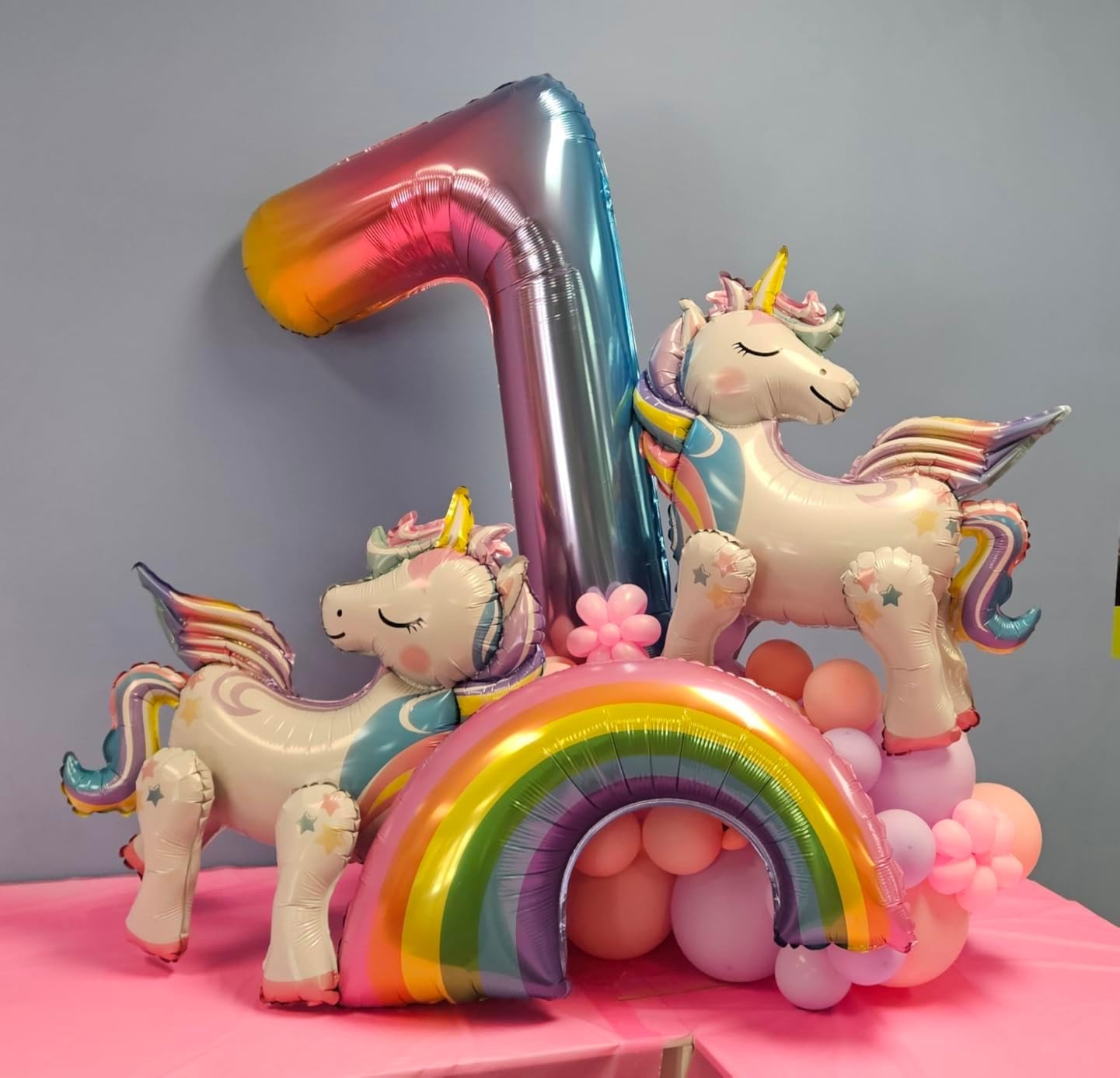 Smlpuame 40 Inch Number Balloons 0-9 Rainbow Gradient Large Number 100 Balloons, Digital Balloons for Birthday Party Celebration Decorations, Helium Foil Number Balloons for Wedding Anniversary