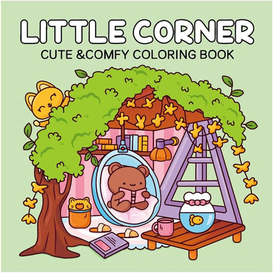 Adorable Coloring Book for Kids Ages 4–8: 40 Unique Single-Sided Pages to Prevent Bleed-Through | Thick Paper for Markers & Crayons | Screen-Free Learning Fun & Family Creative Gift (Little Corner)