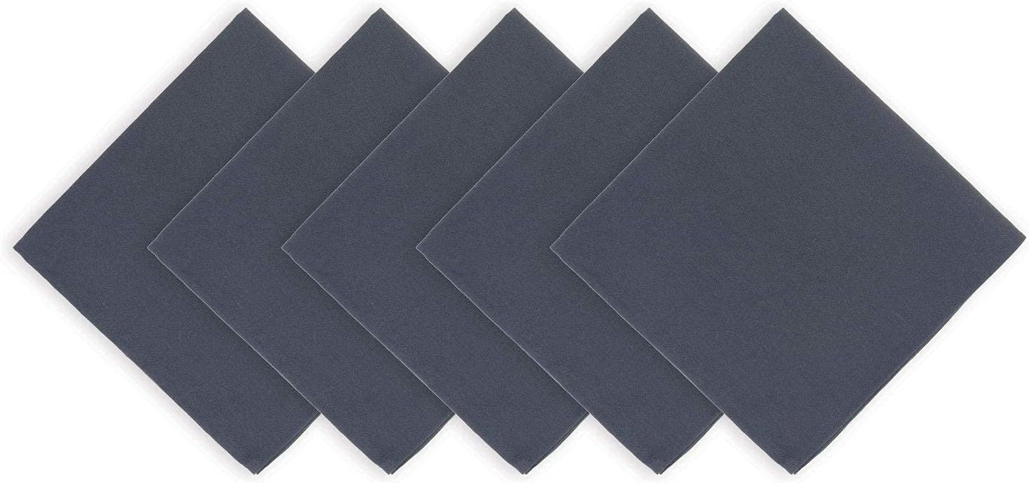 Arkwright Restaurant Cloth Napkins - (Pack of 25) Spun Polyester Dinner Napkin with Hemmed Edges - Ideal for Dinner, Wedding, Party, Banquet, Kitchen, 20 x 20 in, Black