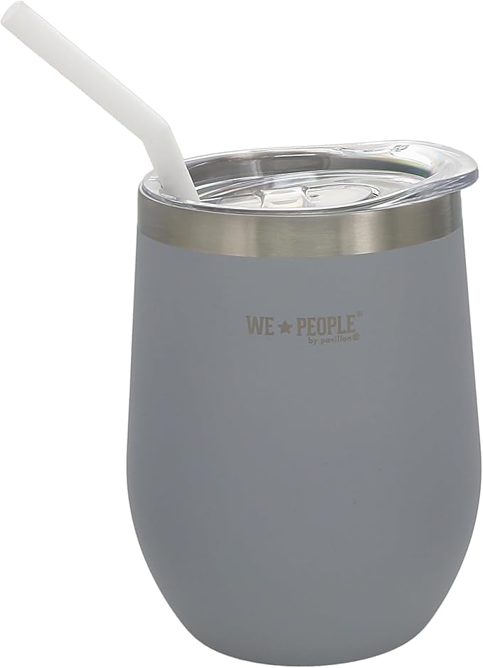 Pavilion - Mom Mode - 12 oz Stainless Steel Insulated Wine Tumbler With Straw & Lid Mommy Mama Mother