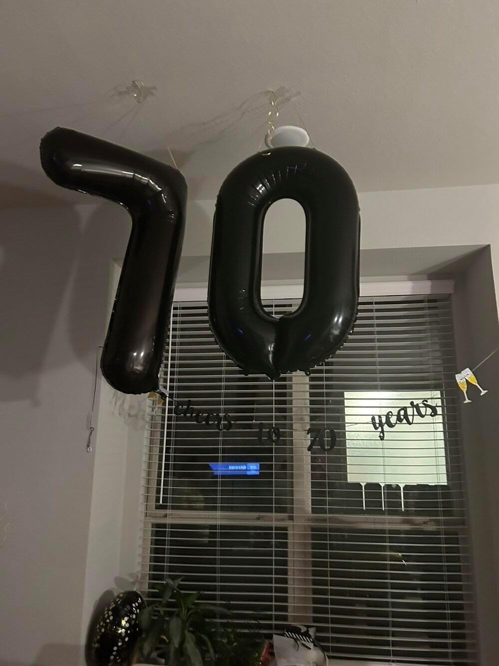 Smlpuame 40 inch Number Balloon 0-9 Black Large Number 70 Balloons,Digital Balloons for Birthday Party Celebration Decorations Supplies, Helium Foil Number Balloons for Wedding Anniversary