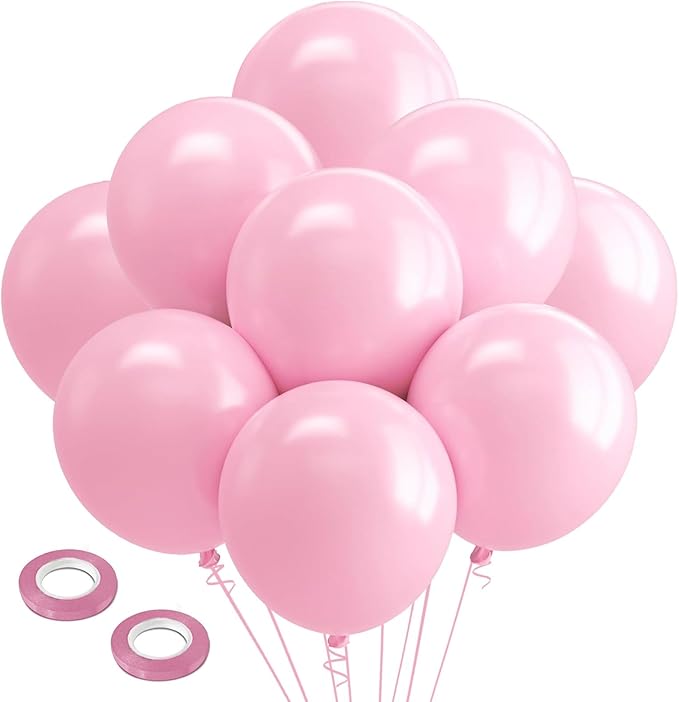 18 inch Big Light Pink Balloons - 30Pcs Globos Rosa Pastel Pink Latex Ballons Large Princess Baloons Party Decorations for Birthday Wedding Bridal Shower Bachelorette Gender Reveal Halloween Summer