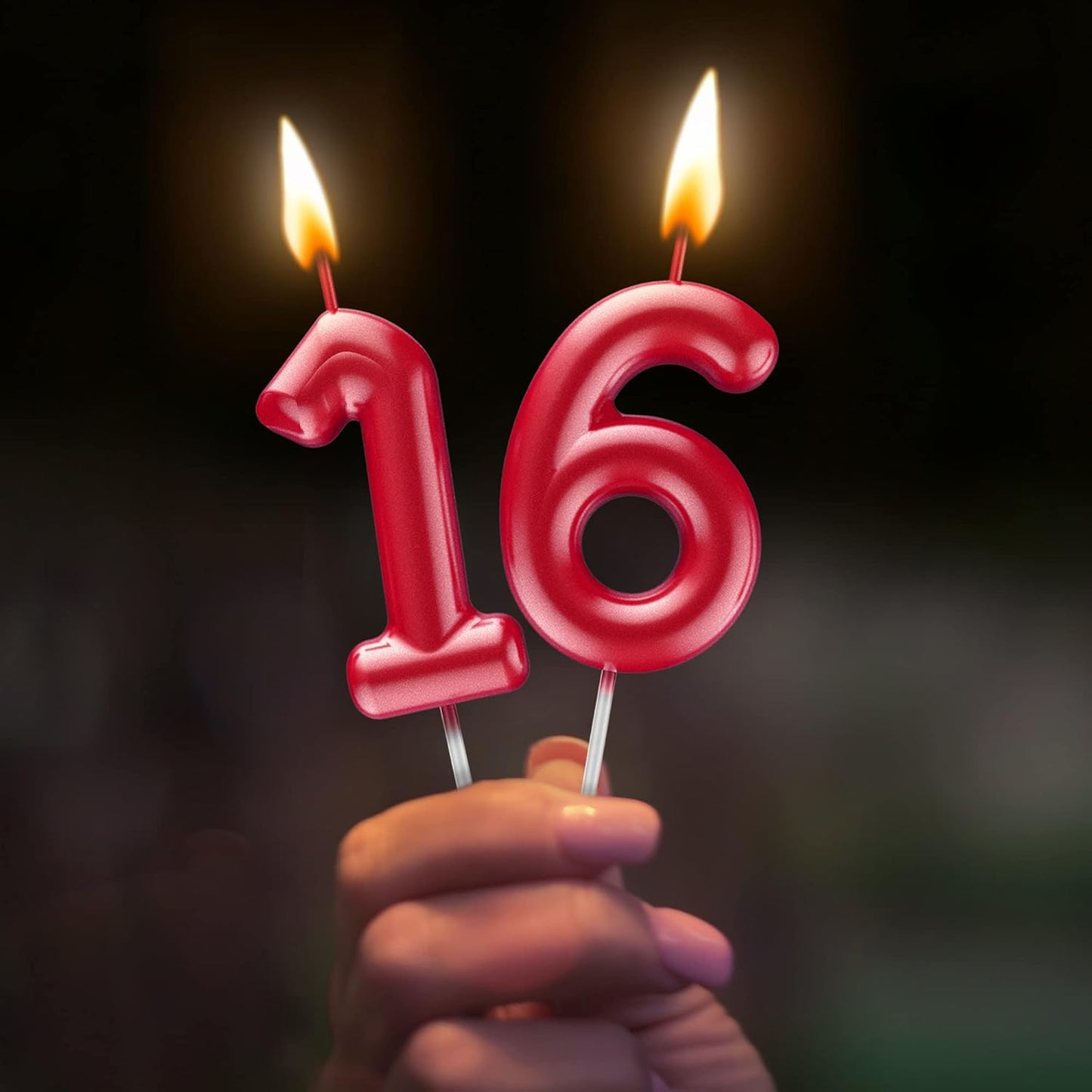 Red Number 19 Candle Happy Birthday 3D Number Candles for Birthday Cake Party Decoration Wedding Anniversary Celebration Supplies
