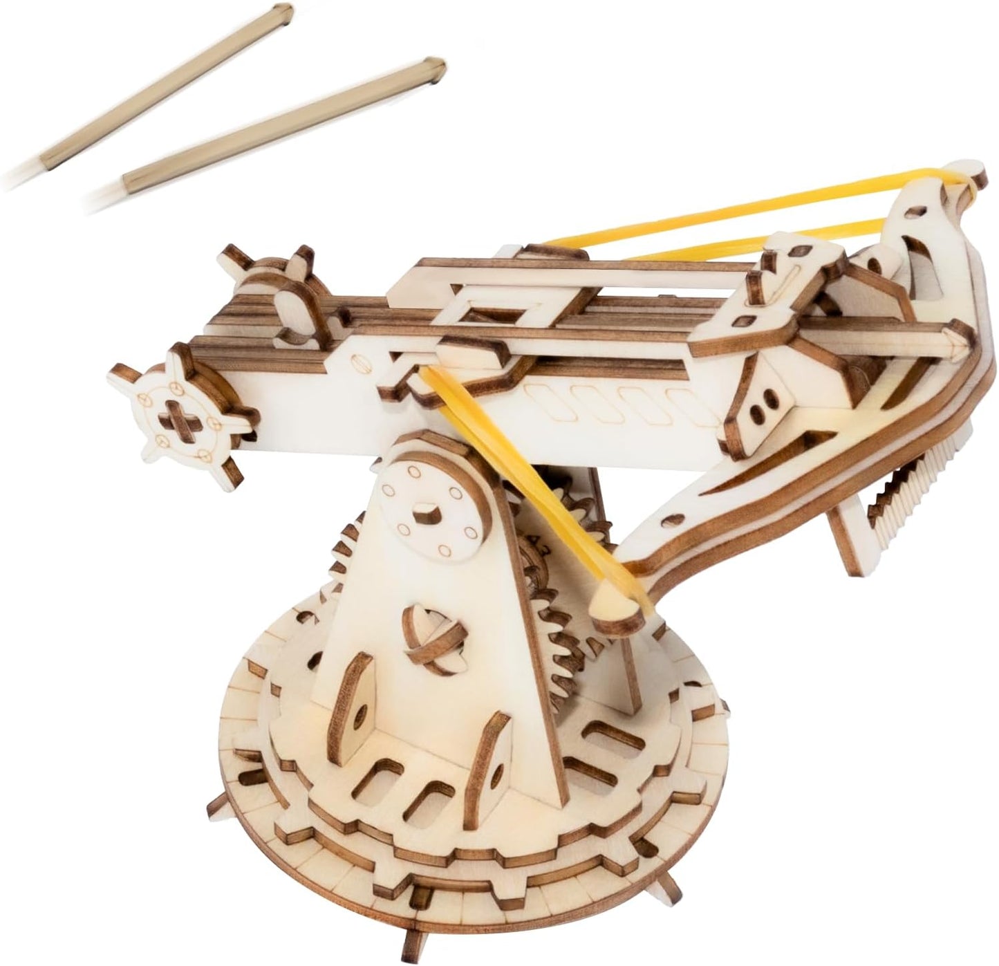 3D Wooden Puzzles for Adults,Wood Ballista Model Building Kit,Assembling Catapult Gifts for Boys and Girls,Best Educational Christmas Birthday Day Gift for Friends (Wooden Ballista)