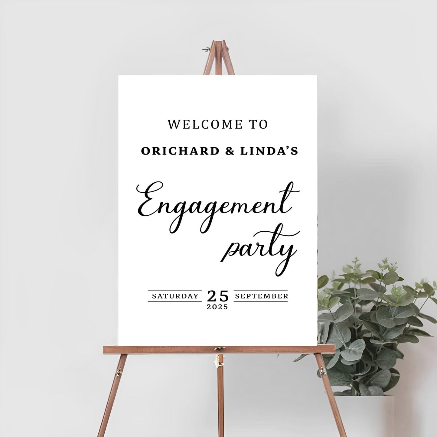 Personalized Engagement Welcome Sign - Perfect for Parties, Decorations