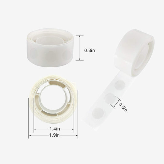 1500 Glue Points Balloon Dot Glue Sticker, 6 Rolls Non-Liquid Glue Removable Craft Adhesive Point Tape for Party Arts DIY Balloon Decorations
