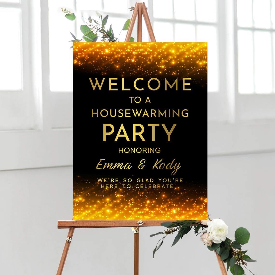 Housewarming Sign, Welcome To Housewarming Party, 12" x 18", 24" x 18", 24" x 36", Plastic, Celebratory