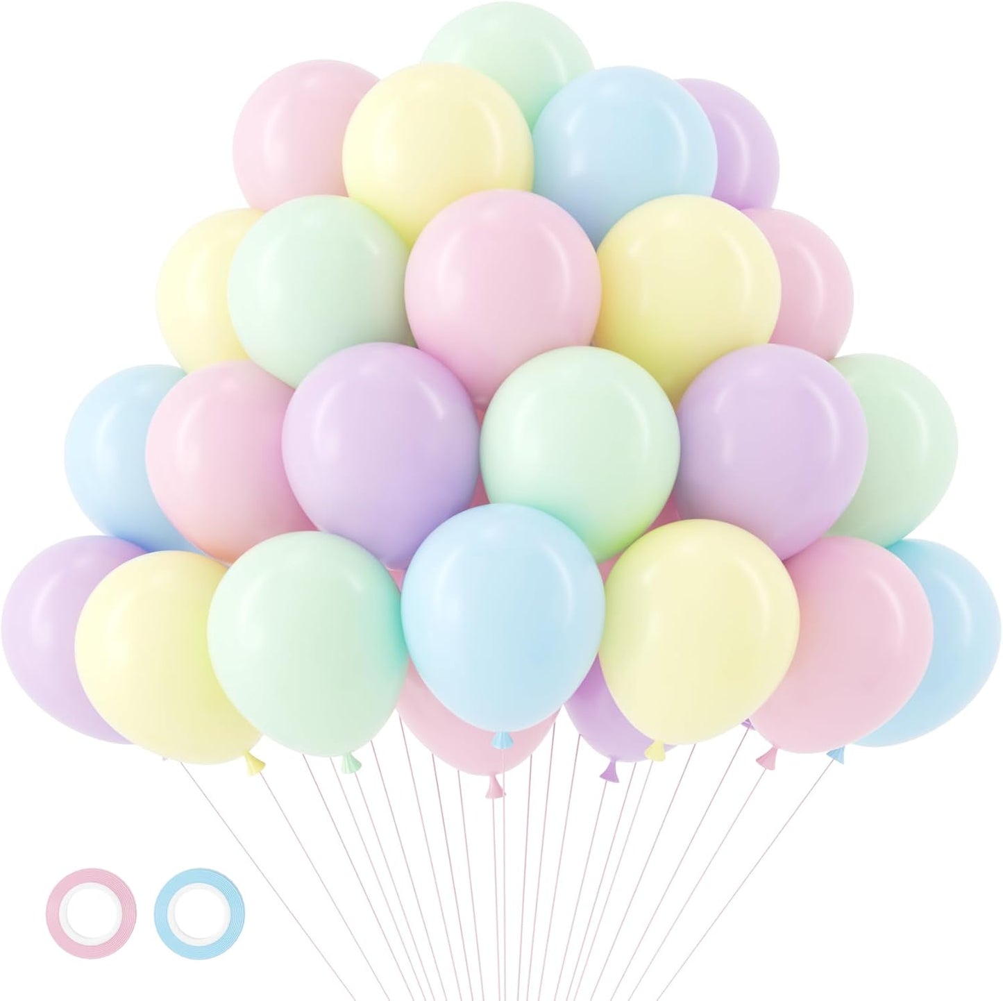 105pcs Pastel Balloons 12inch Party Latex Balloons for Birthday Easter Baby Shower Graduation Wedding Gender Reveal Anniversary Party Decorations