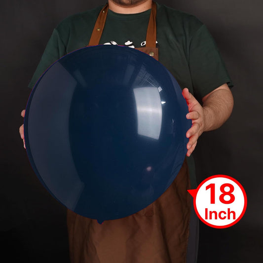 PartyWoo Navy Blue Balloons 20 pcs 18 Inch Large Big Jumbo Giant Matte Dark Blue Latex Balloons for Graduation New Year Weddings Father's Day Baby Shower Birthday Party Decorations Blue-Y72