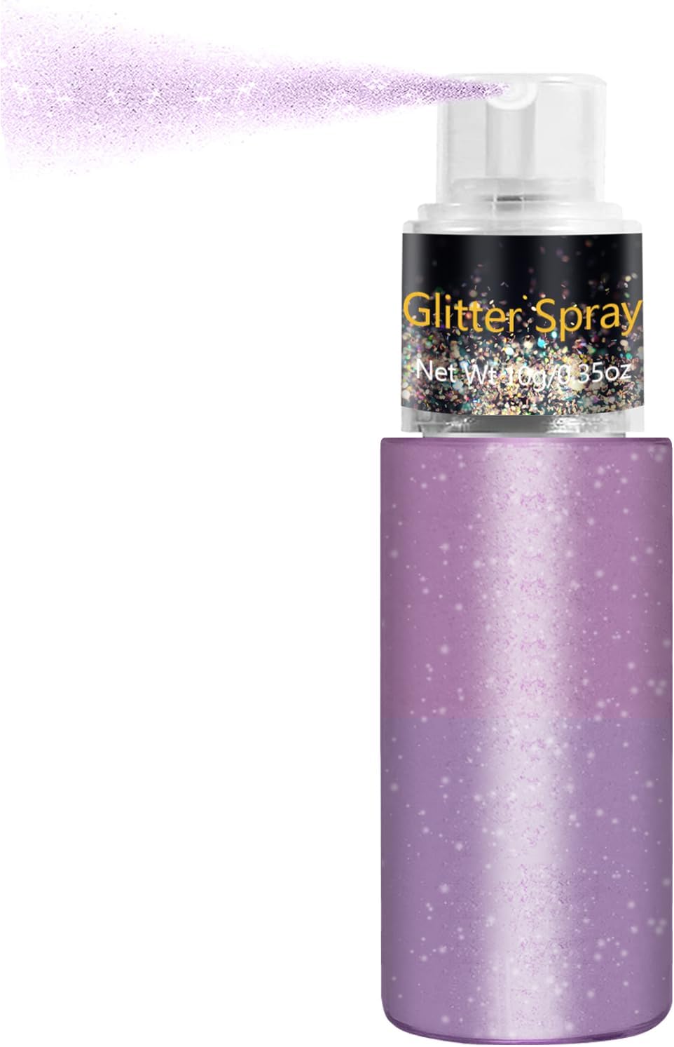Hair and Body Glitter Spray, Holographic Glitter Highlighter Powder for Rumi Costume Cosplay Makeup, Face Body Clothes Shiny Glitter, Loose Shimmer Hairspray Festival Rave Prom Accessories (Purple)
