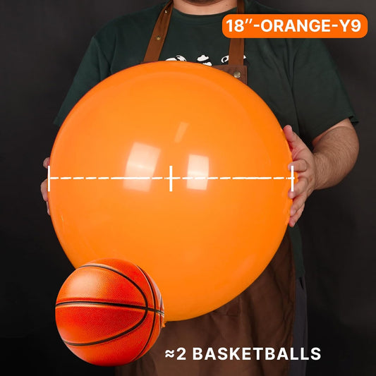 PartyWoo Orange Balloons 20 pcs 18 Inch Large Big Jumbo Giant Fall Tangerine Latex Helium Balloons for Thanksgiving Halloween Wedding Baby Shower Birthday Graduation Party Decorations Orange-Y9