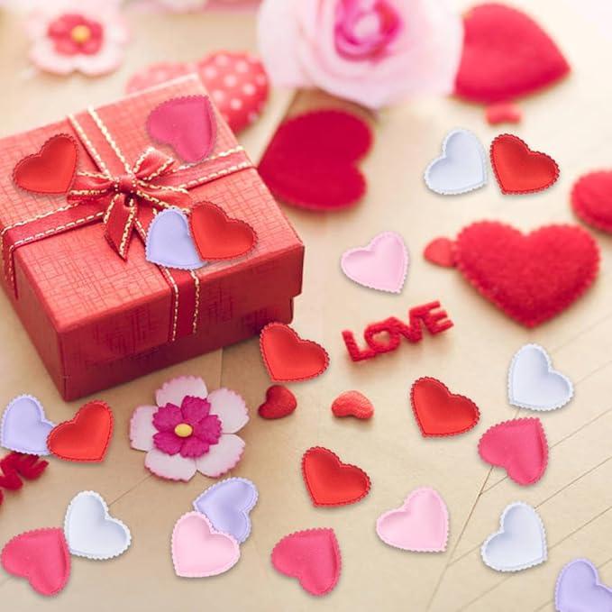 HSONAIGEE 500 Pieces Heart Confetti Decoration, 1.4 Inch Sponge Heart Table Petal Mixed Colors Romantic Decor for Valentine's Day Wedding Birthday Mother's Day