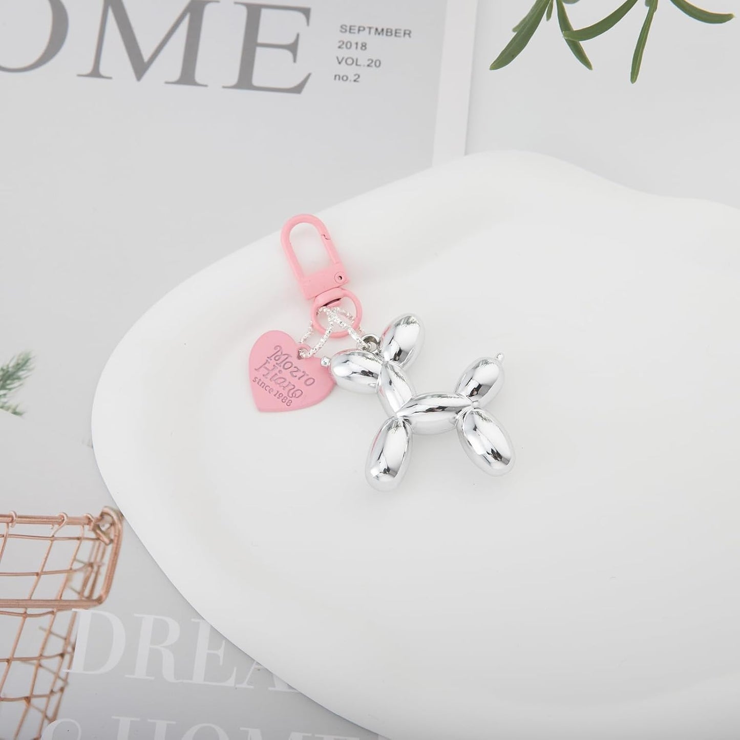 Balloon Dog Keychain Cute Bag Charm Handbag Purse Key Accessories