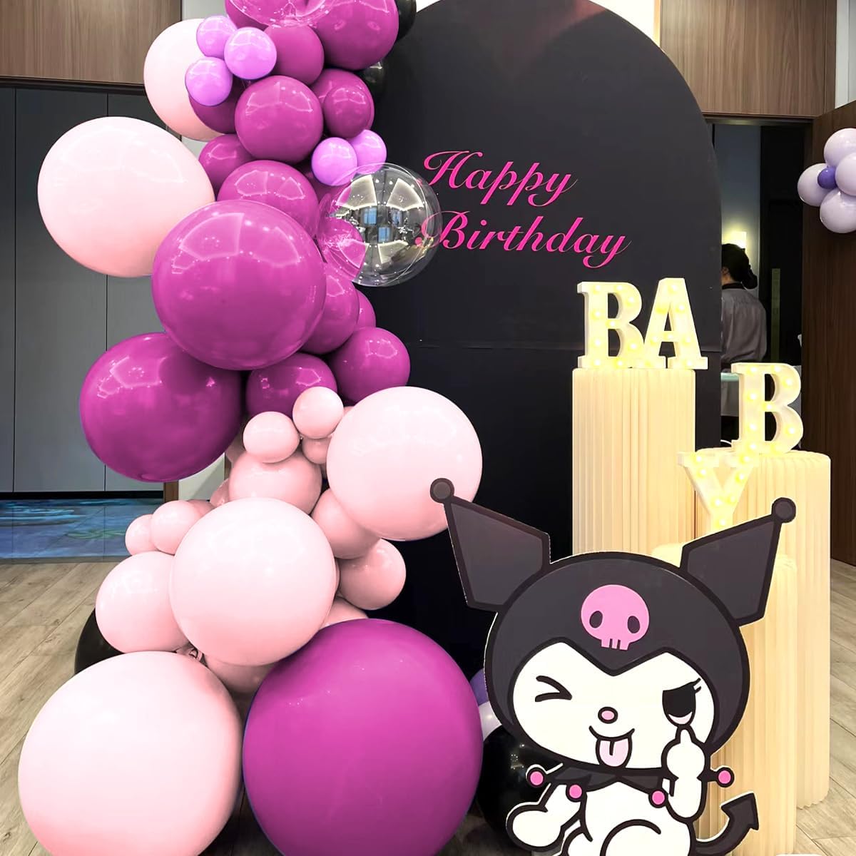 Red Purple Pink Balloon Garland Arch Kit, 160Pcs Hot Pink Dusty Purple Pastel Pink Balloons for Bridal Wedding Engagement Anniversary Girl Birthday Baby Shower Party Decorations