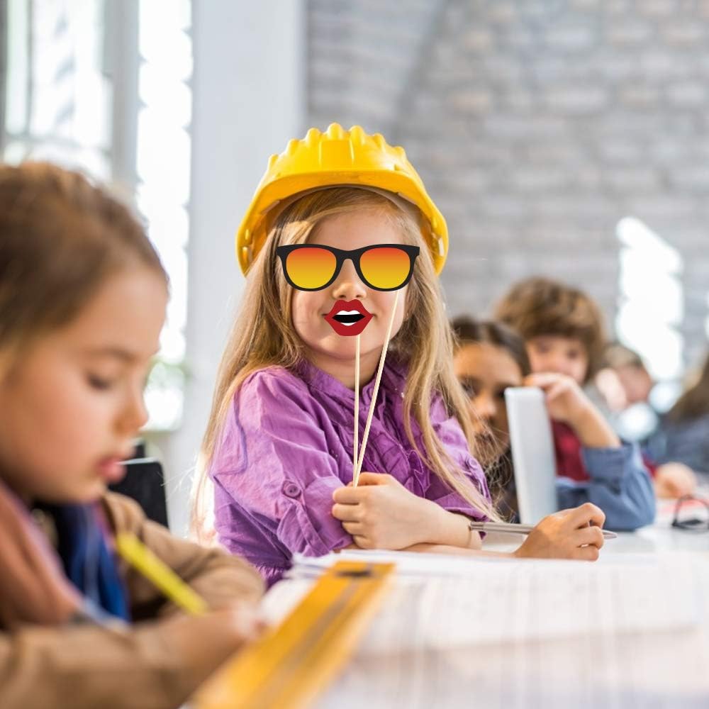 25Ct Construction Party Photo Booth Props Kit Construction Party Decorations Architectural Photo Props Kits 25 Pieces for Kids' Construction Theme Baby Shower & Birthday Decorations