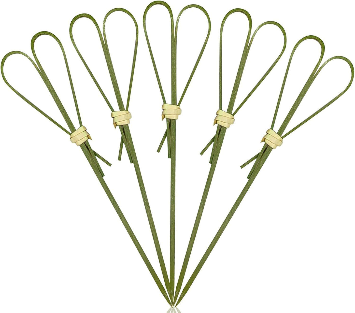 500 Pieces Cyan Heart Shaped Bamboo Sticks Long Toothpicks for Appetizers Cocktail Picks for Drinks 4.7 Inch Bamboo Skewers for Appetizers Charcuterie Boards Accessories