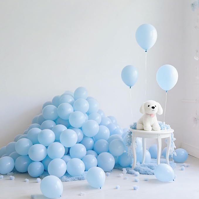 160Pcs Baby Blue Balloons 5 Inch Small Pastel Light Blue Latex Ballons, globos azules, Under the Sea Baloons, Baby Shower Decorations, Gender Reveal Decorations, Sky Birthday Party Balloons