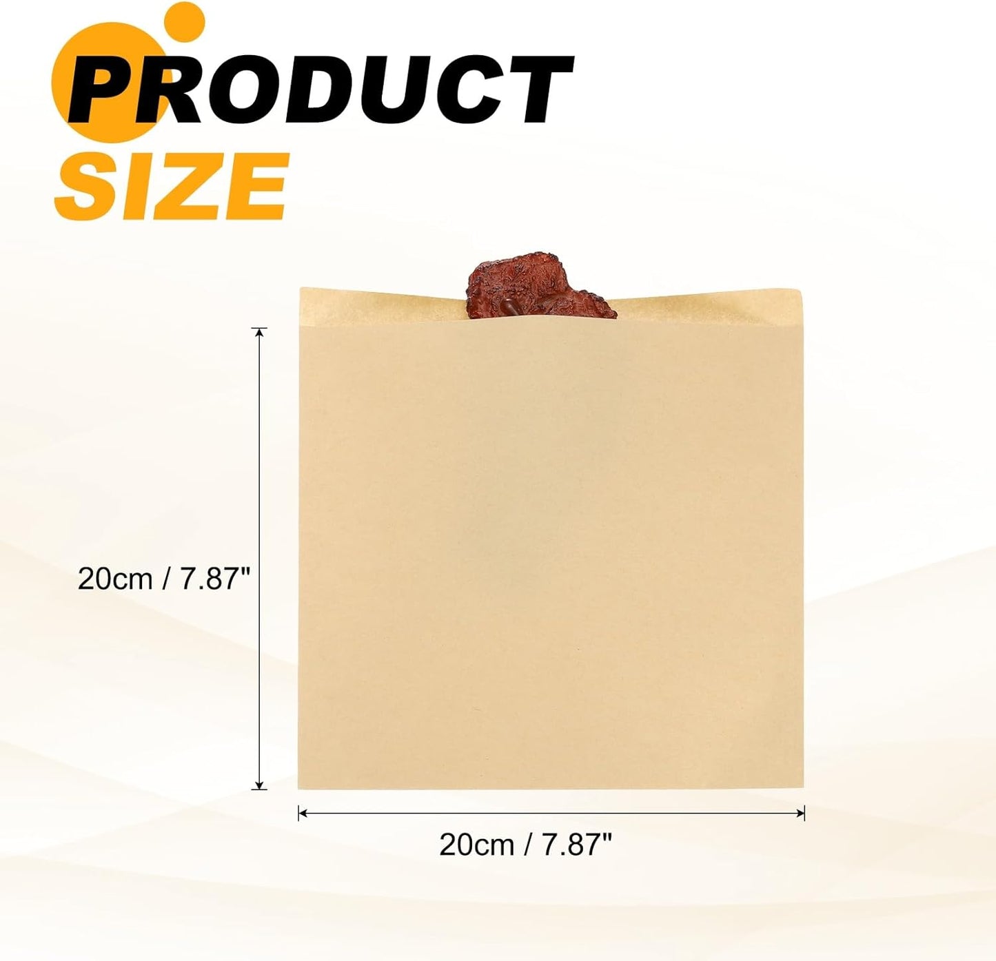PATIKIL 7.87x7.87 Inch Paper Sandwich Bags, 100 Pcs Pastry Bag Small Pastry Bags Cookie Sleeves Food Packaging for Bakery Treats, Light Brown