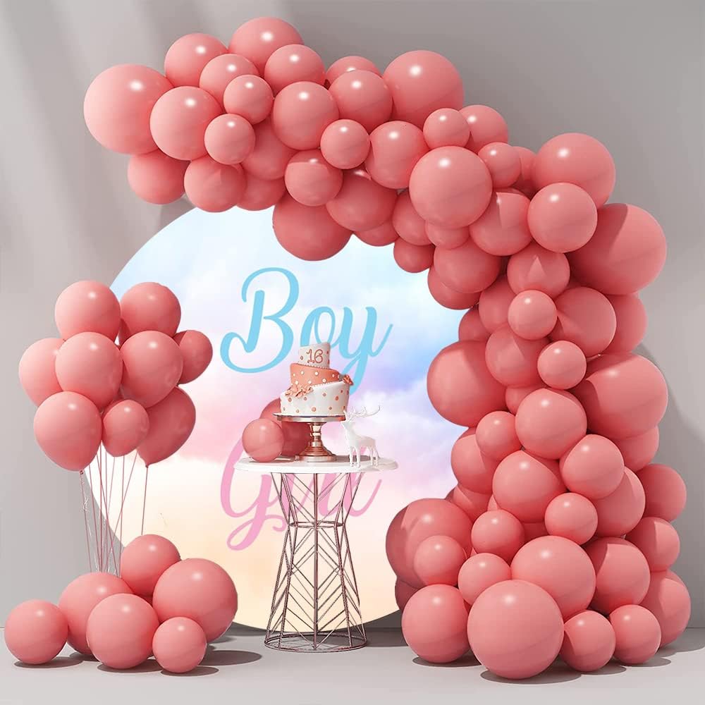 OERJU 7.2x7.2ft Gender Reveal Round Backdrop Boy or Girl Blue Pink Clouds Photography Background Circle Backdrop Cover Newborn Baby Shower Reveal Gender Party Decoration Photo Booth Props