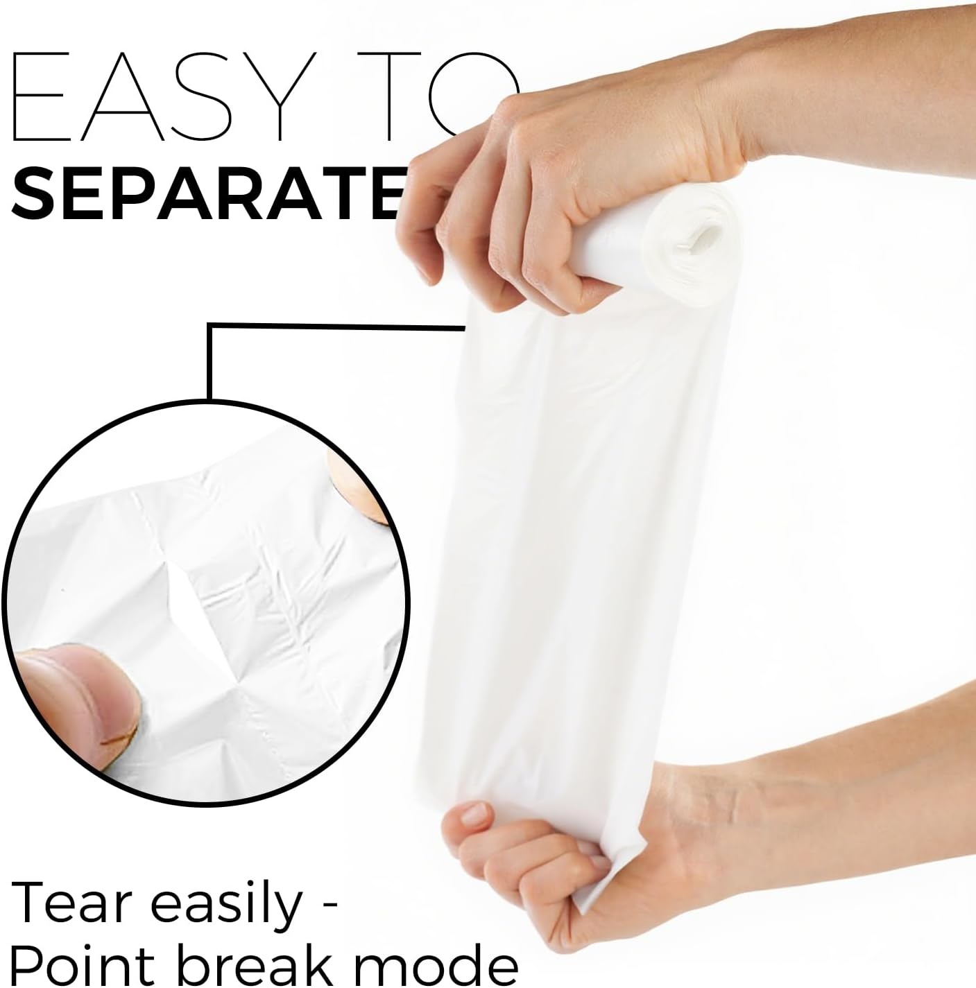 6-8 Gallon Medium Trash Bags 500 Count Super Value Bulk Kitchen Garbage Bags Unscented Clear Wastebasket Bin Liners