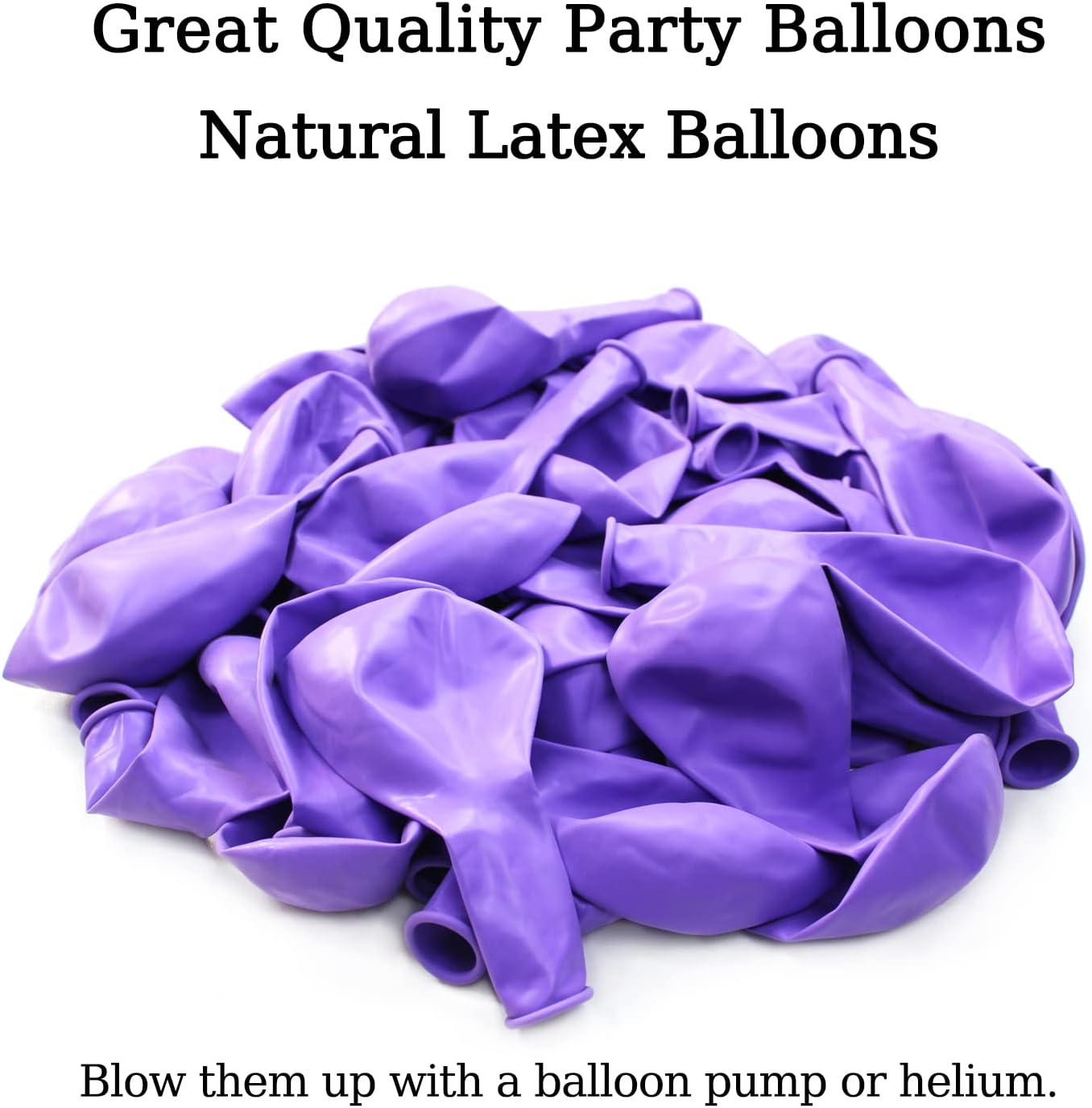 Purple Balloons 12 inch, 110pcs Latex Party Balloons Helium Quality for Birthday Graduation Baby Shower Valentines Christmas Wedding Party Decorations (Purple)