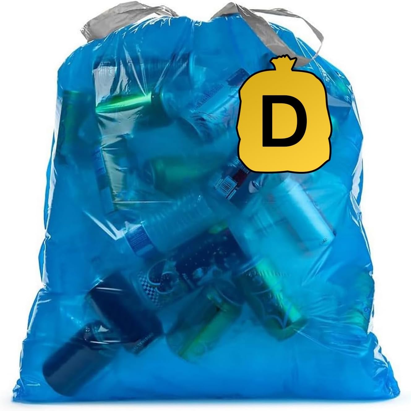 Ultrasac 10 Gallon 0.9 MIL Blue Drawstring Trash Bags - 16.5" x 28.5" - Pack of 648 - Fits simplehuman D