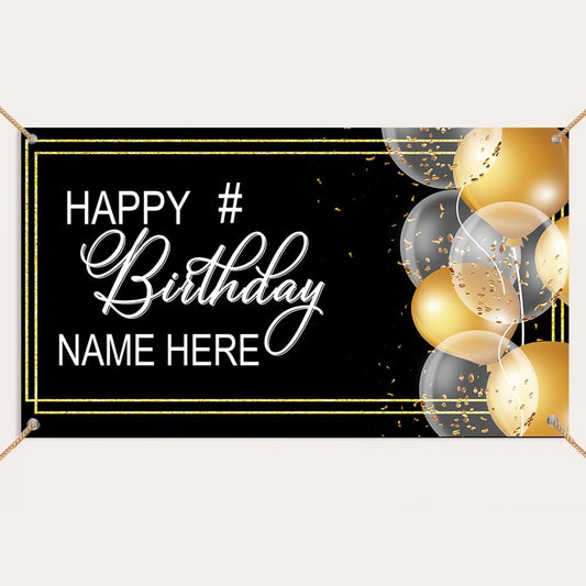Personalized Happy Birthday Banner Customized With Name, Personalized Birthday Banner Customized Birthday Banner Indoor And Outdoor Birthday Banner Happy Birthday, Custom Birthday Banner #3