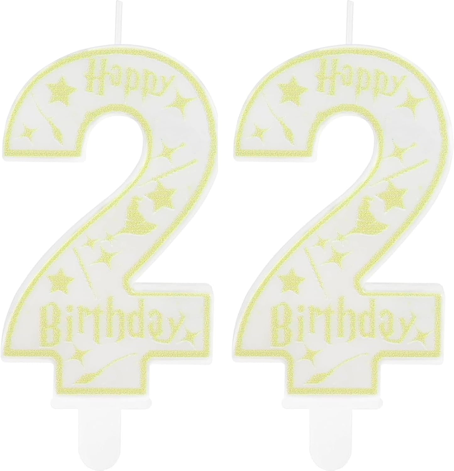 Magical Wizard Party Birthday Candles Number 22 Candle Cake Topper Wizard School Themed Happy 22rd Birthday Cake Decorations for Boys Girls Kids Party Favors Supplies Decorations Gifts