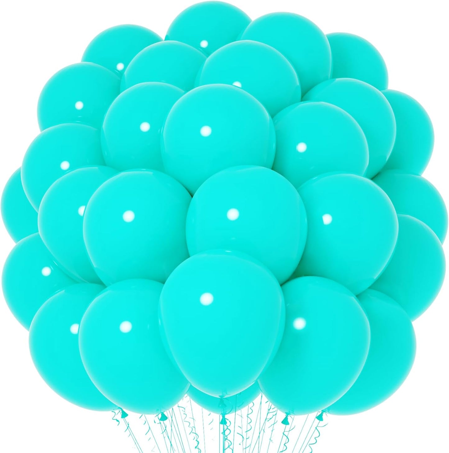 Teal Blue Balloons, 66pack 12inch Turquoise Blue Latex Party Balloons for Wedding, Birthday, Graduation, Bridal Shower, Valentine's Day, Baby Shower, Gender Reveal Party Decorations