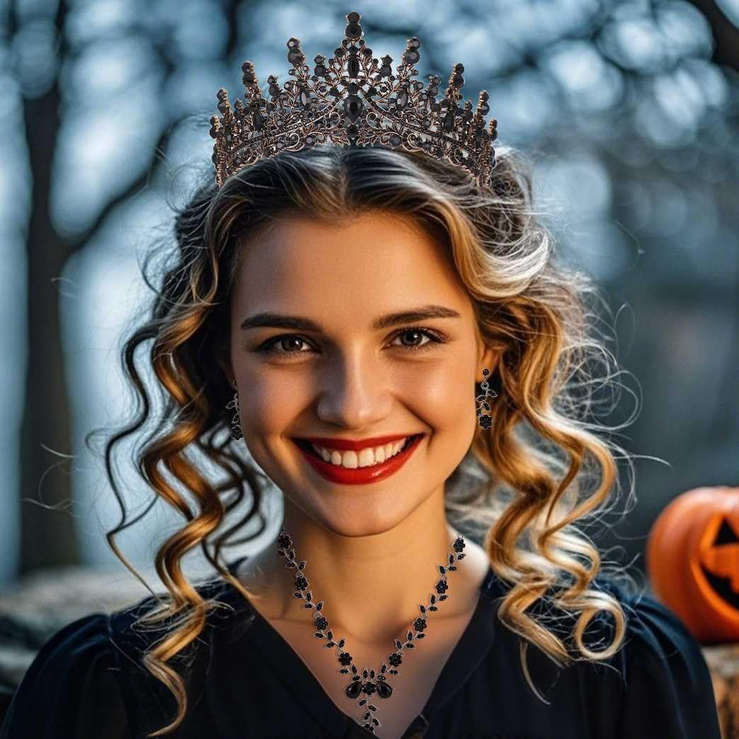 Kamirola Crystal Crowns and Tiaras Headband for Girl or Women Birthday Party Wedding Prom Bridal Halloween Christmas （TR19）