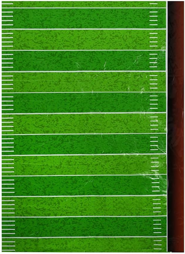 Hammont Football Tablecloth - Disposable Foot Ball Tablecloth - Super Bowl Party Supplies - Birthday | Gameday | Football Themed Party Decorations - 54" x 108" Table Cover (4 Pack)