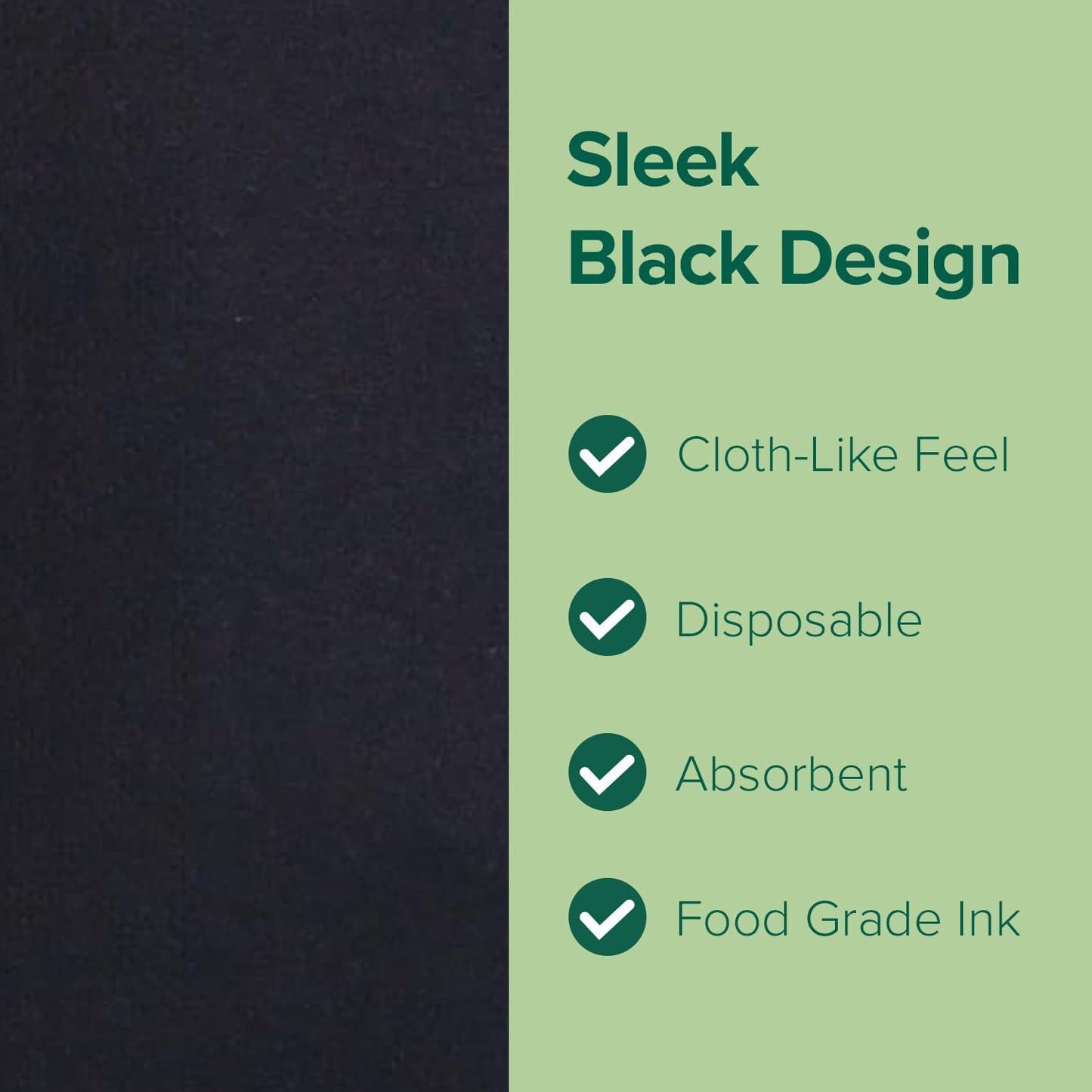SimuLinen Paper Cocktail Napkins, Premium Disposable Beverage Napkins for Halloween, Thanksgiving and All Events, Absorbent & Durable Airlaid Material, Black, Pack of 100