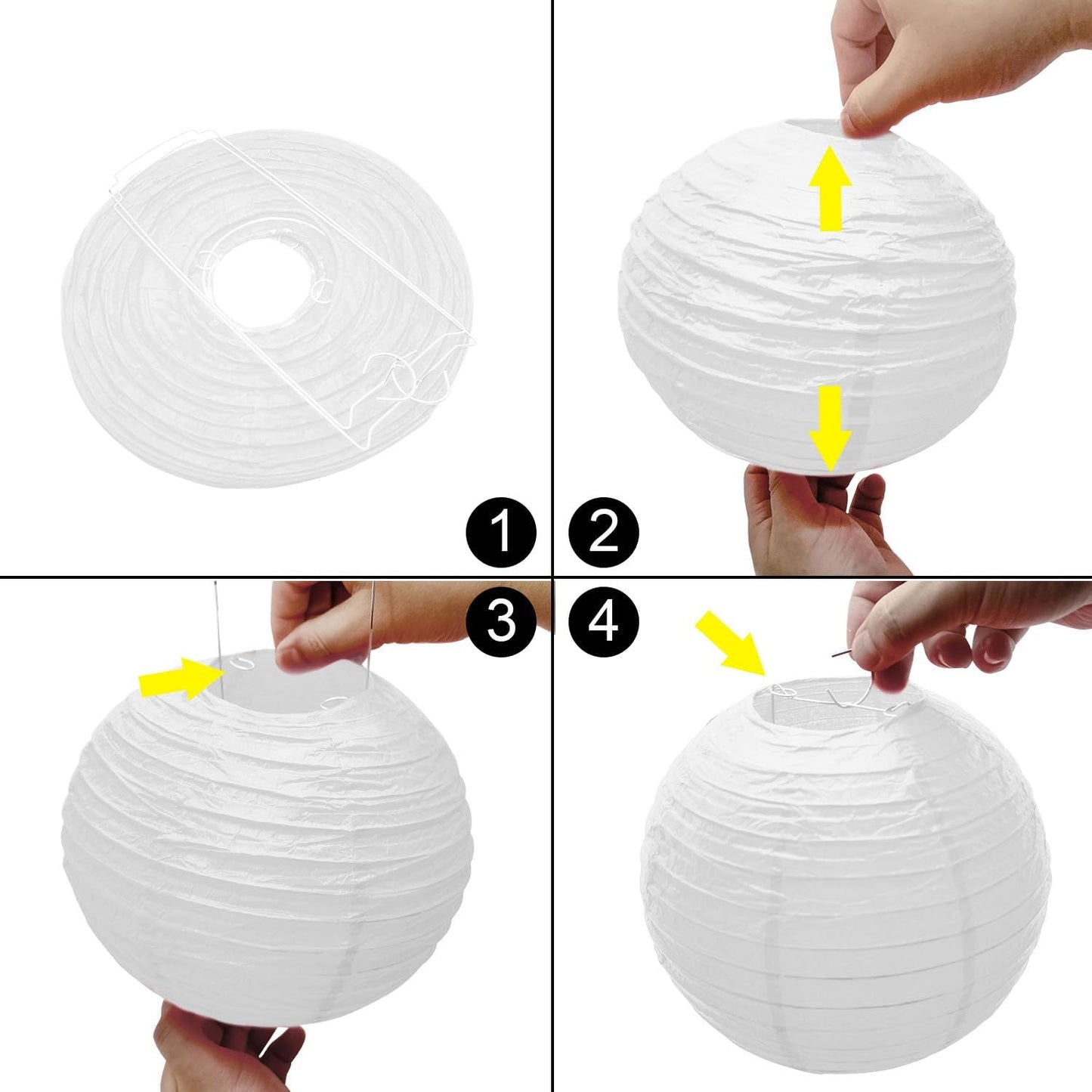 12 Pcs Black Gold White Paper Lanterns Black Gold Hanging Paper Lanterns for New Year Wedding Graduation Anniversary Birthday Party Home Graden Decor