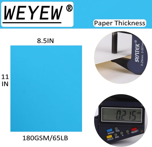 Aqua blue Cardstock 8.5 x 11 Thick Paper, 40 Sheets 65 LB/180 GSM, Cardstock Printer Paper for Invitations, Menus, Wedding, DIY Cards, Kids School Supplies