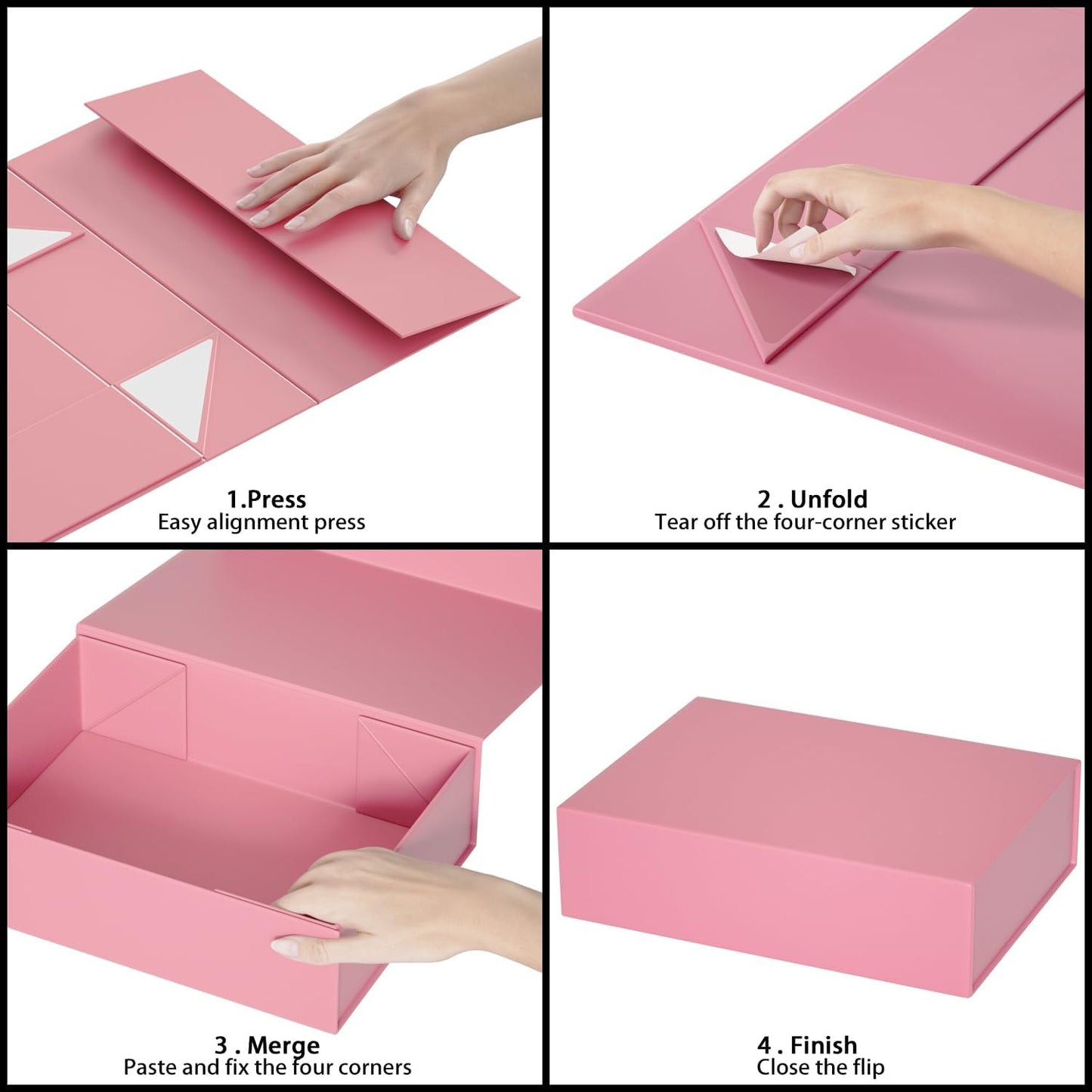 Pink Gift Boxes 11.9" x 8.5" x 3.3" with Magnetic Closure Lid Gift Box for Presents,Bridesmaid Gifts Boxe,Cute Boxes,Birthday Gift Box,Luxury for Gift Packaging, Magnetic Gift Boxe for Wrapping Gifts