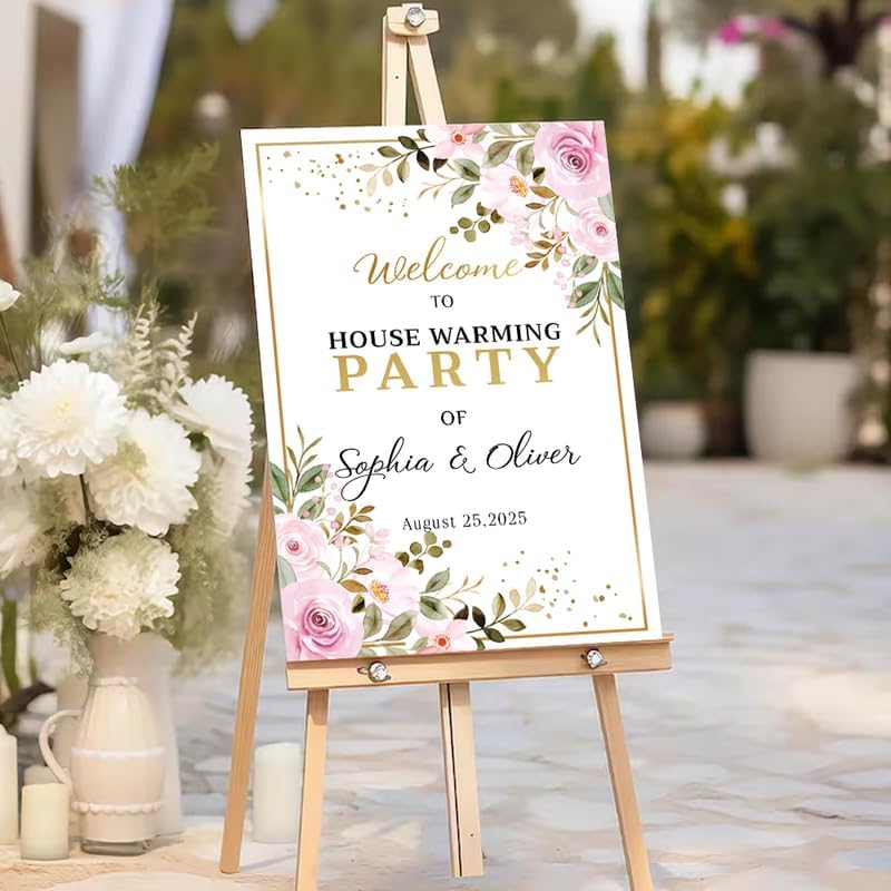 Personalized Housewarming Party Welcome Sign, New Home New Beginning New Memories, Welcome To Housewarming Party, Housewarming Décor, New House Party Sign, Housewarming Party Sign#9
