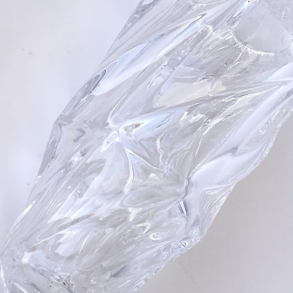 Glass Flower vase 2.4lb 9.5inch,Bohemian Style, for Centerpieces,Wedding,Home Decor Glass Vase (Clear)