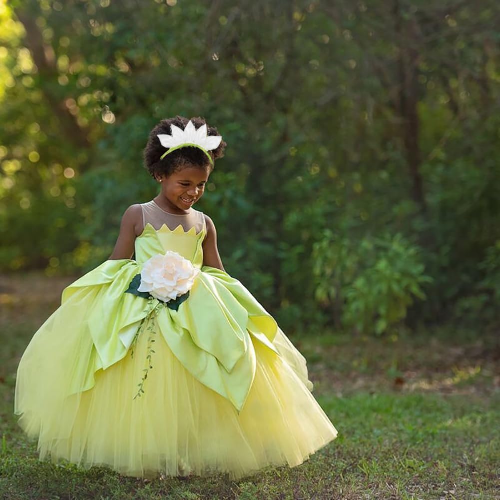 Girls Costume Accessories Princess Tiana Dress up Accessories for Girls Tiana Crown Halloween Christmas Party Favors for Kids
