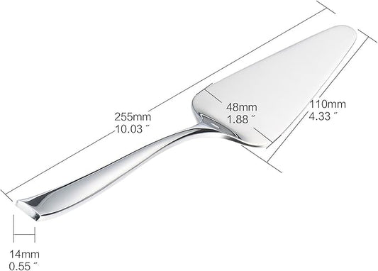 KSENDALO Pie Cake Server, Stainless Steel Pastry Spatula, Serving for Birthday, Wedding, Party, Celebration, Home, Dishwashersafe, Silver