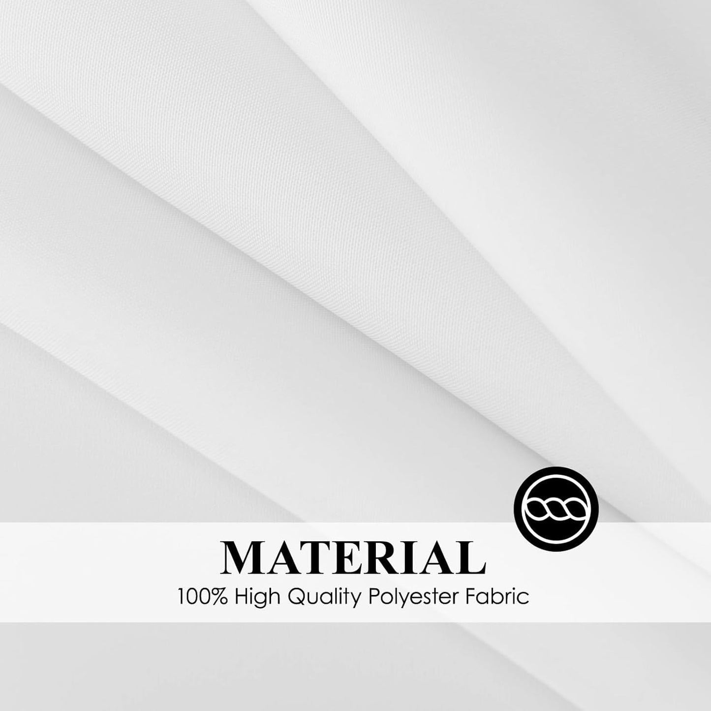 Rectangular Tablecloth 90x132 Inch - 2 Pack White Table Cloths Stain Resistant Decorative Washable Polyester Rectangle Tablecloths for Dining Table Banquets Buffet Parties and Wedding