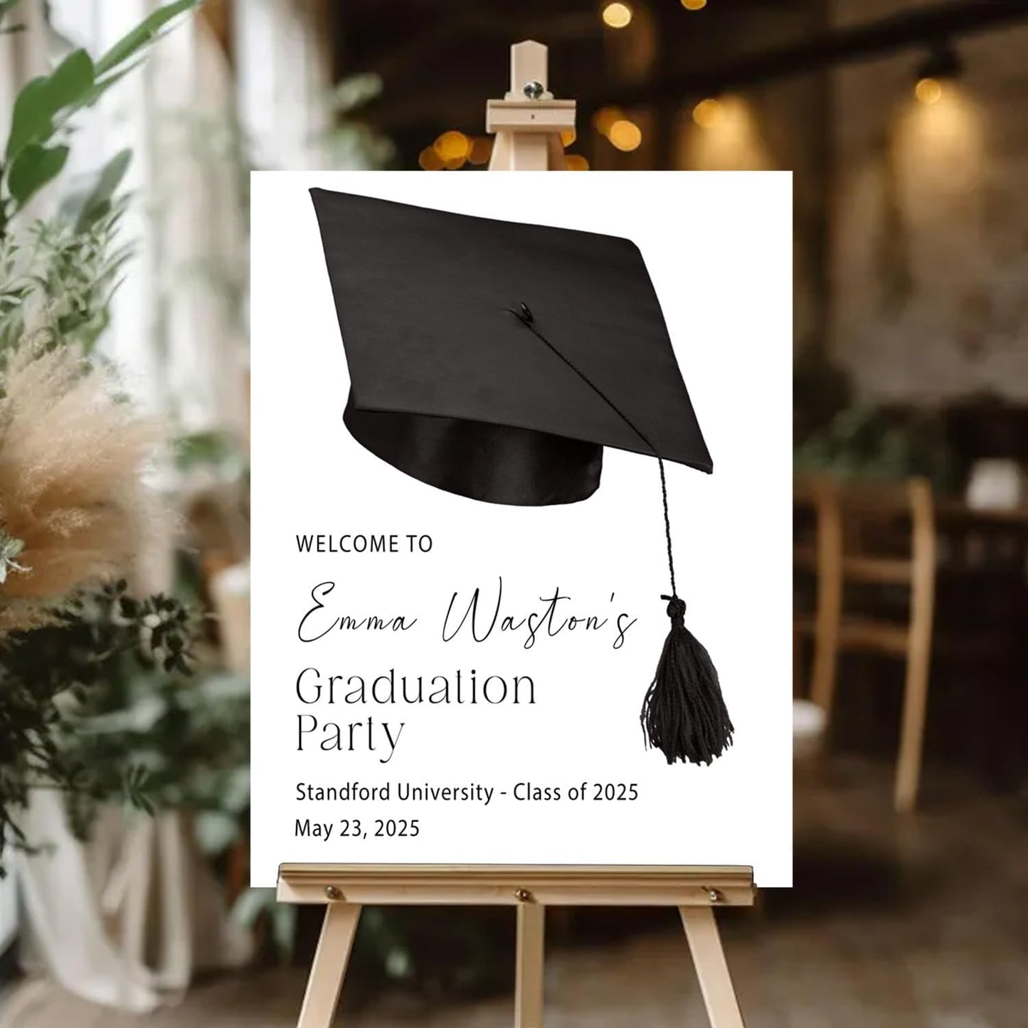 Personalized 2025 Graduation Party Welcome Sign, Minimalist Grads Decor, Class of 2025 Graduation Party Poster, Custom Graduation Party Sign, Congrats Grad Decorations Design 9