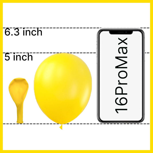 PartyWoo Yellow Balloons 100pcs 5 Inch Small Mini Matte Yellow Latex Balloons for Easter Bee Baby Shower Gender Reveal Engagement Sunflower Graduation Birthday Summer Party Decorations Yellow-Y55