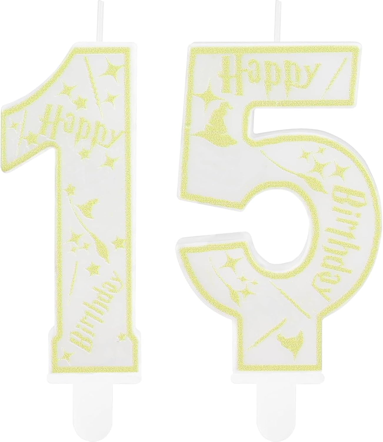 Magical Wizard Party Birthday Candles Number 15 Candle Cake Topper Wizard School Themed Happy 15th Birthday Cake Decorations for Boys Girls Kids Party Favor Supplies Decorations