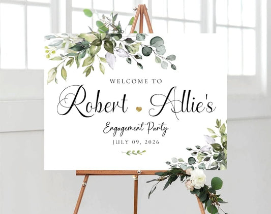 Personalized Engagement Welcome Sign, Engagement Party Sign, Engagement Decor, Engagement Decorations, Engagement Sign, Engaged Sign, We Are Engaged Welcome Sign #06