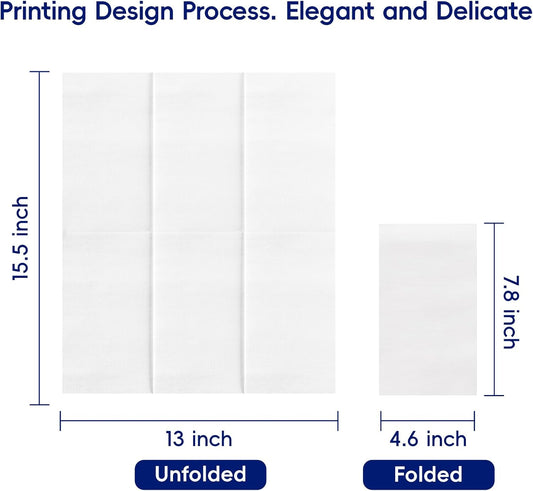 400 Pack Paper Napkins, Disposable Guest Towels Party Dinner Napkins Soft, Absorbent 3-Ply Hand Towels for Bathroom, Wedding and Events