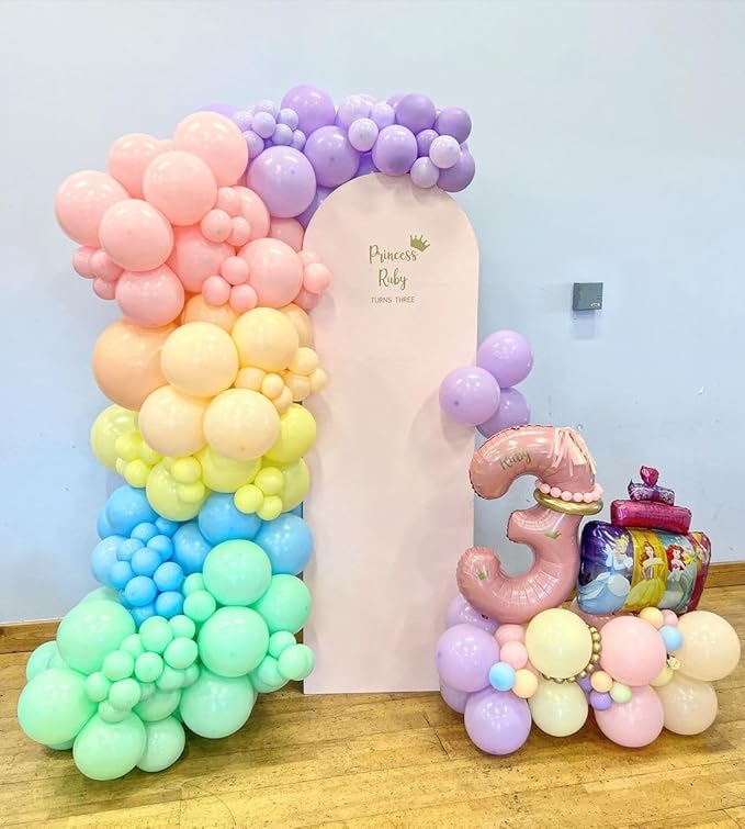 KBZVNAF Pastel Balloons Latex Party Balloons - 50 Pack 12 inch Helium Multicolor Macaron Balloons for Baby Shower Birthday Wedding Rainbow Party Decorations