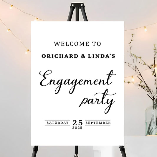 Personalized Engagement Welcome Sign - Perfect for Parties, Decorations